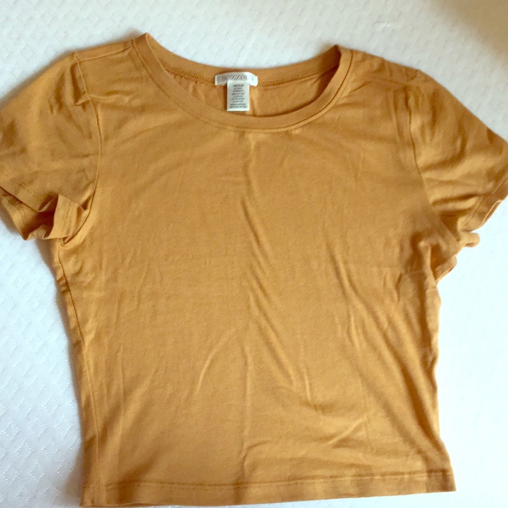 A casual mustard yellow top